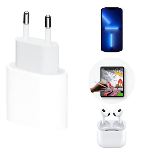 Cargador De Fuente De Alimentación Para iPhone XR 11 12 13 14 Usb-c 20w