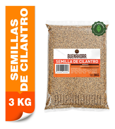 Semilla Cilantro Con Cáscara Cruda Buenahora® 3 Kg 