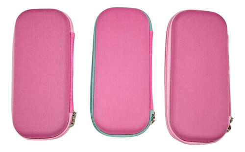 3 Pzas Estuche Para Lápices Lapicera 3d Escolar Princesas Rosa Princesas