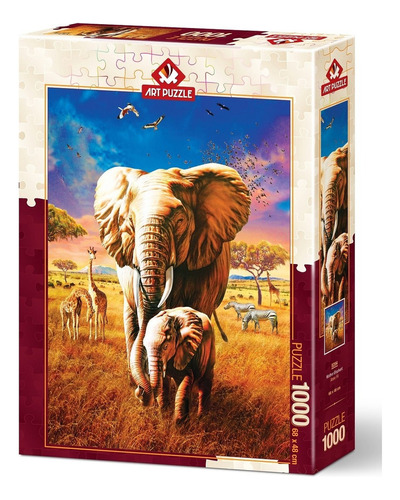 Rompecabezas Madre Elefante 1000 Piezas, Art Puzzle