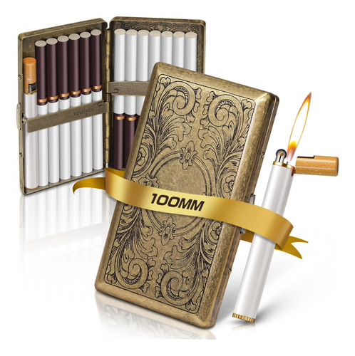 Estuche De Cigarrillos X-lighter Pitillera Vintage Con Encen