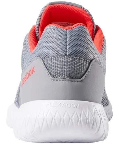 Tenis reebok online gris con naranja
