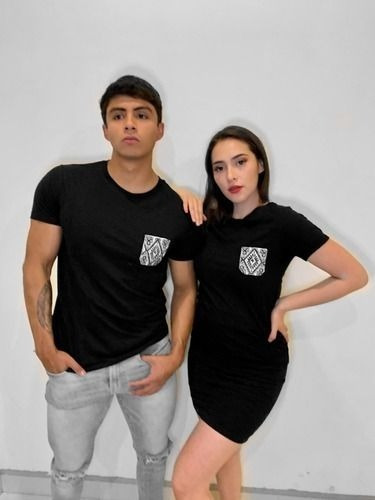 Playera Bordado Artesanal Bolsillo Hecho A Mano Hombre