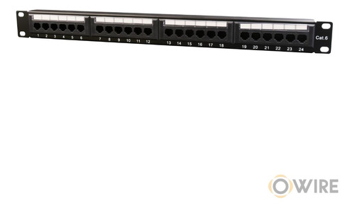 Patch Panel 24 Puertos Cat6 Owire  Para Rack 