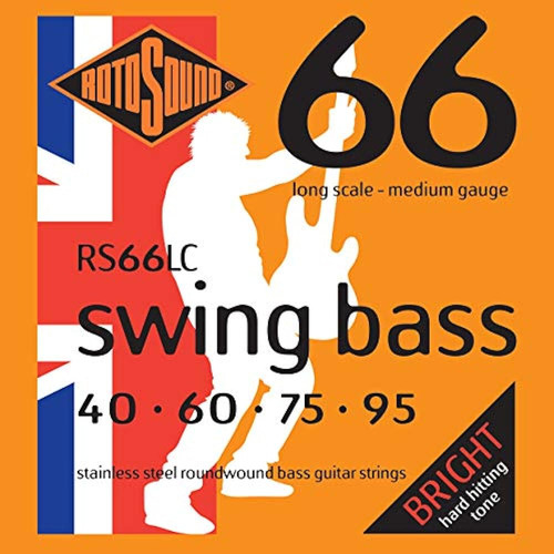 Cuerdas De Bajo Rotosound Rs66lc Swing Bass 66 Bajos De Acer