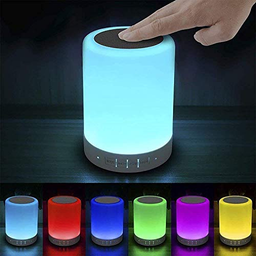 Lámpara De Noche Táctil - Altavoz Bluetooth, Luz Noct...