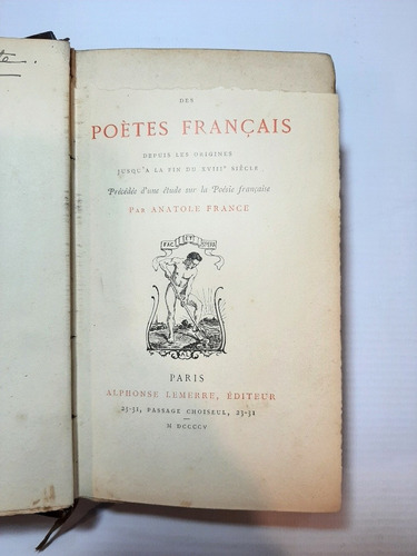 Antiguo Libro Anthologie Des Poètes Français 1905 Ro 835