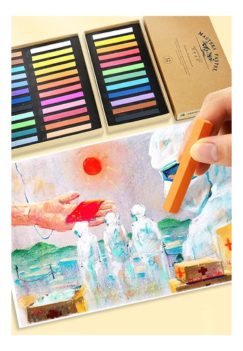 Pasteles De Tiza De Color Neutro For Artista Profesional 48