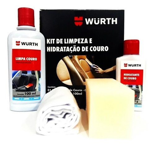Kit Para Limpeza /  Hidratação Do Banco De Couro Wurth Top