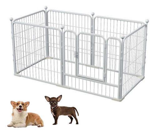 Corral Para Mascotas De Metal 120x60cm, Ideal Para El Hogar
