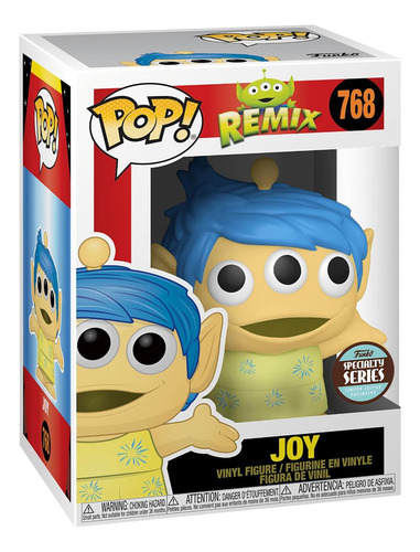 Pop Disney Pixar Alien Remix: Inside Out - Figura De Vinilo