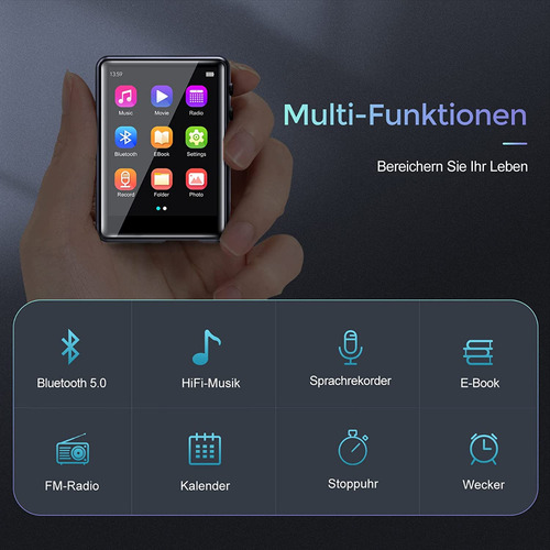 Reproductor de MP3 y MP4 bluetooth Jolike M4 color Negro