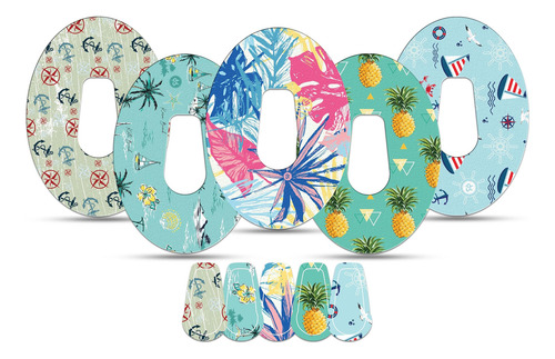 Dex Styles Ocean - Parches Adhesivos Dexcom G6, Herméticos,