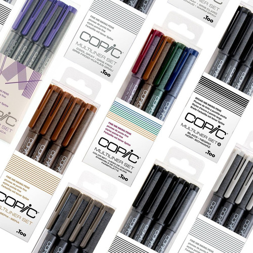 Copic Multiliner Microfibras 0.3 Juego X 4 Colores Color Cuatro Colores