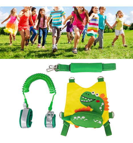 Correa Para Niños Pequeños + Correa De Muñeca Antipérdida, Correa Para Caminar De 8.2 Pies, Correa De Seguridad Para Niños, Niñas, Bebés Y Niños (verde)