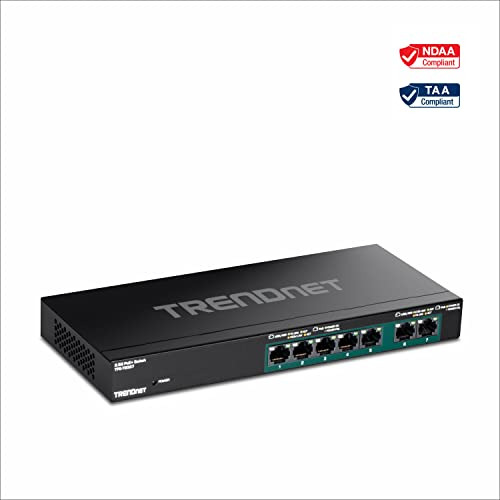 Switch Trendnet De 7 Puertos Multi-gig Poe+, 5 X Puertos 1g