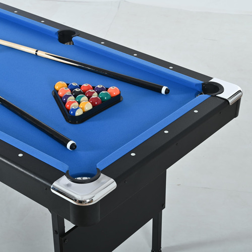 Mesa De Billar Portátil Plegable 167 Cm Para Sala De Juegos Color Del Paño