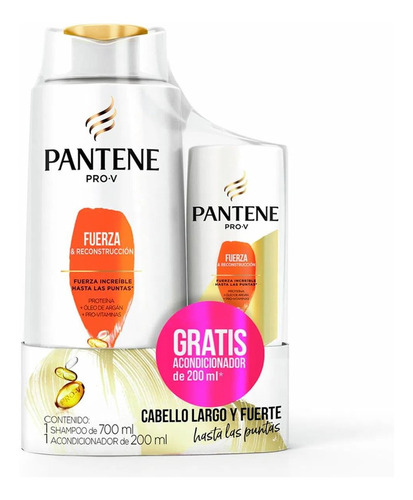 Pack Pantene Shampoo 700 Ml. Aco 200 Fuerza Y Reconstruccion