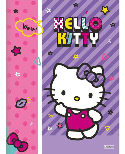 Kit 2 Cuadernos Hello Kitty Folleto 1/4 80fls + 1 Dibujo
