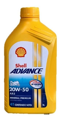 Aceite Shell Advance 4 Tiempos 20w50 Motocicleta