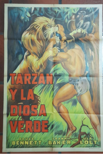 Afiche Orig. Tarzan Y La Diosa Verde - Bruce Bennett- 1938