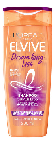 Shampoo L'Oréal Paris Elvive Dream long liss en tubo depresible de 200mL por 1 unidad