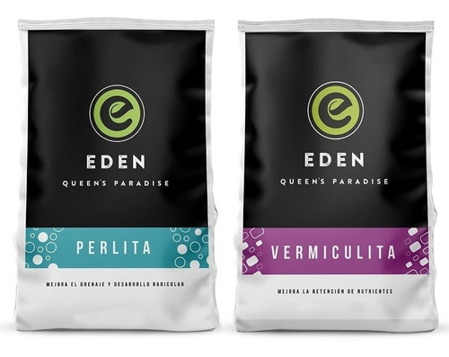 Perlita Y Vermiculita Eden Combo 5 Litros Premium Grow