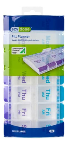 Estuche De Píldoras Ezy Dose Push Button (7 Días), Medicamen