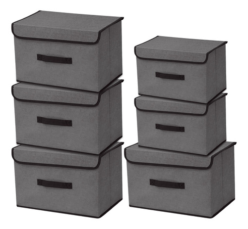  Cajas Organizadoras Ropa Plegables 4 Grandes + 2 Pequeños