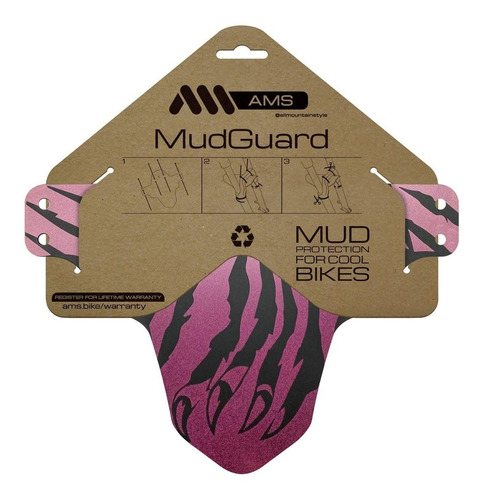 Guarda Barro Para Bicicleta Ams Mud Guard Claw Midnigth Color Lavanda