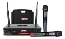 Comprar Set X2 Micrófonos Inalámbricos Novik Unk-330 Uhf 70m Maletín Color Negro