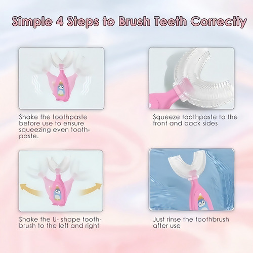 Wv Cepillos De Dientes Para Niños En Forma De U De 360°, 8