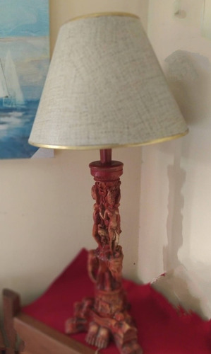 Oferta!lámpara Antigua Mesa. Diseño India. Hermosa. Funciona