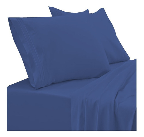 Juego Sábanas Lisas Microfibra King Size + 2 Fundas Almohada