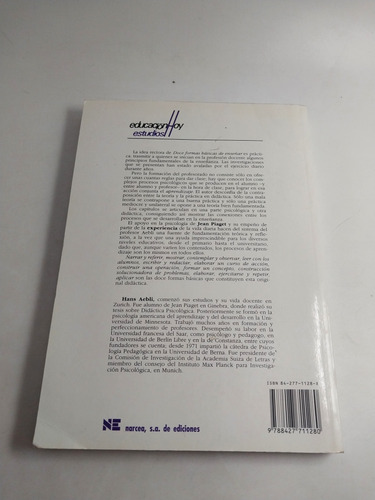 12 Formas Básicas De Enseñar Hans Aebli (Usado)