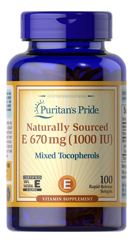 Vitamina E-1000 Ui Natural X 100 - Unidad a $1150