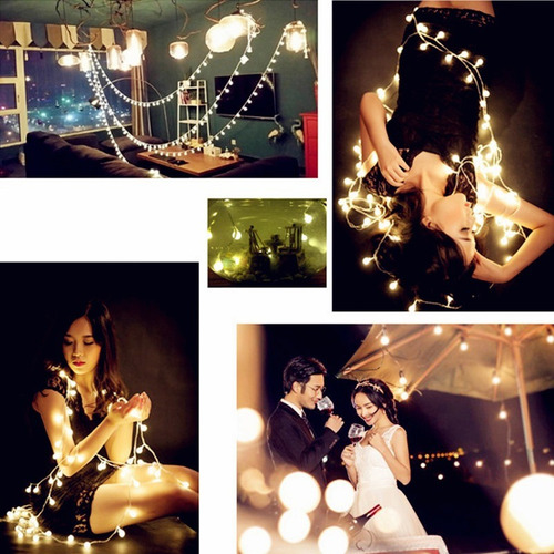 Cortina De Luces Led 7.5m/24ft 50led Impermeable Para Fiesta