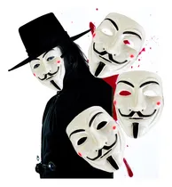 Comprar 5 Máscaras Anonymous Venganza V D Vendetta Disfraz Color Plata