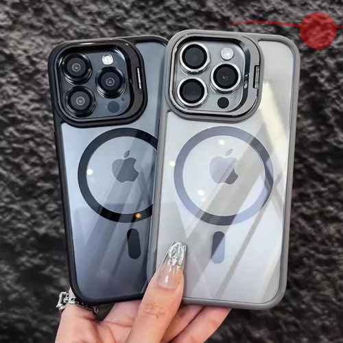 Capa Suporte Apoio Magnética P/ iPhone + Película Vidro 3d