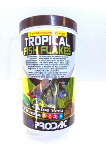 Imagen 1 de 6 de Alimento Prodac Tropical Escamas 50ml 10gr Escalares Guppys