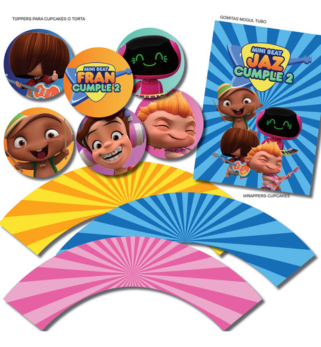 Kit Imprimible Personalizado Mini Beat Baby Power Rockers