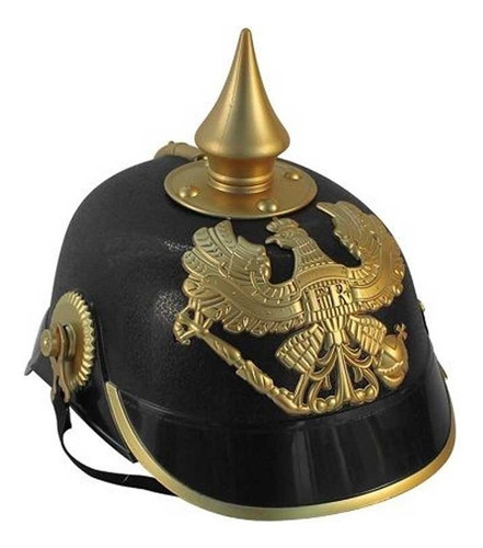 Casco Prusiano Aleman Pickelhaube Cotillón Halloween Fdd