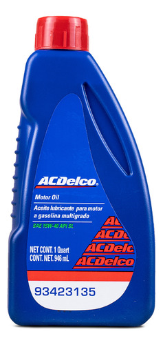 Caja 12 Botellas Aceite Motor 15w40 Multigrado 1 L Acdelco