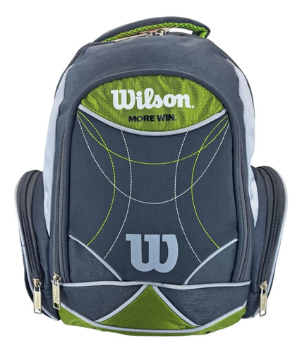 Mochila Escolar Wilson Casual Con 5 Compartimientos(if12794) Gris Liso