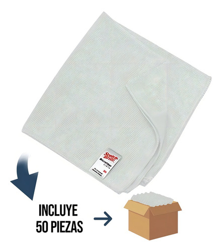 50 Pz Paño Alto Desempeño 3m Scotch Brite 36x36cm Blanco