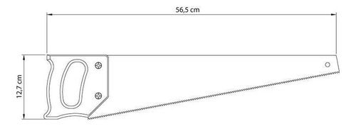 Cuchilla Serrotutility 43200020 con mango de madera, 7 dientes, 20