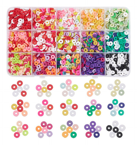 2400 Cuentas De Arcilla Para Hacer Pulseras, Kit De 6 Mm