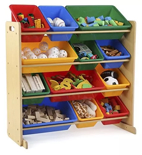 Organizador de juguetes para niños con cajas de almacenamiento Tot Tutors,  Espresso