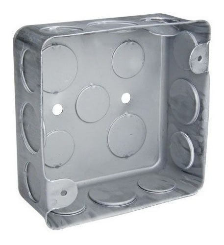 Caja Cuadrada Galvanizada 3/4 Paquete 20 Piezas