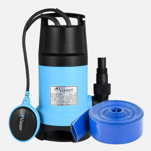Bomba Desagote Agua Sucia  1 Hp + Manguera